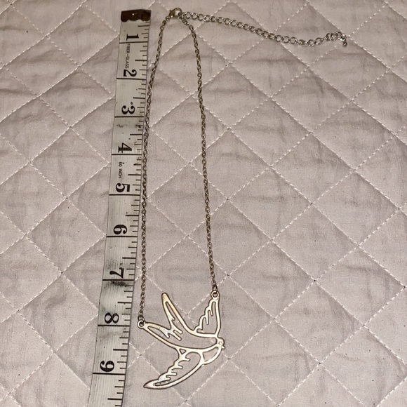 Flying Sparrow/Swallow/Bird Necklace Reversible Tattoo Inspired - Picture 3 of 4